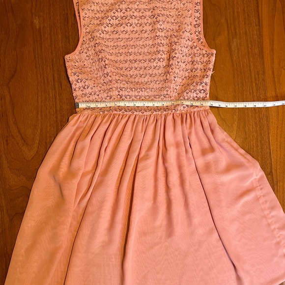 Peachy Pink Chiffon American Apparel Dress - Picture 5 of 7